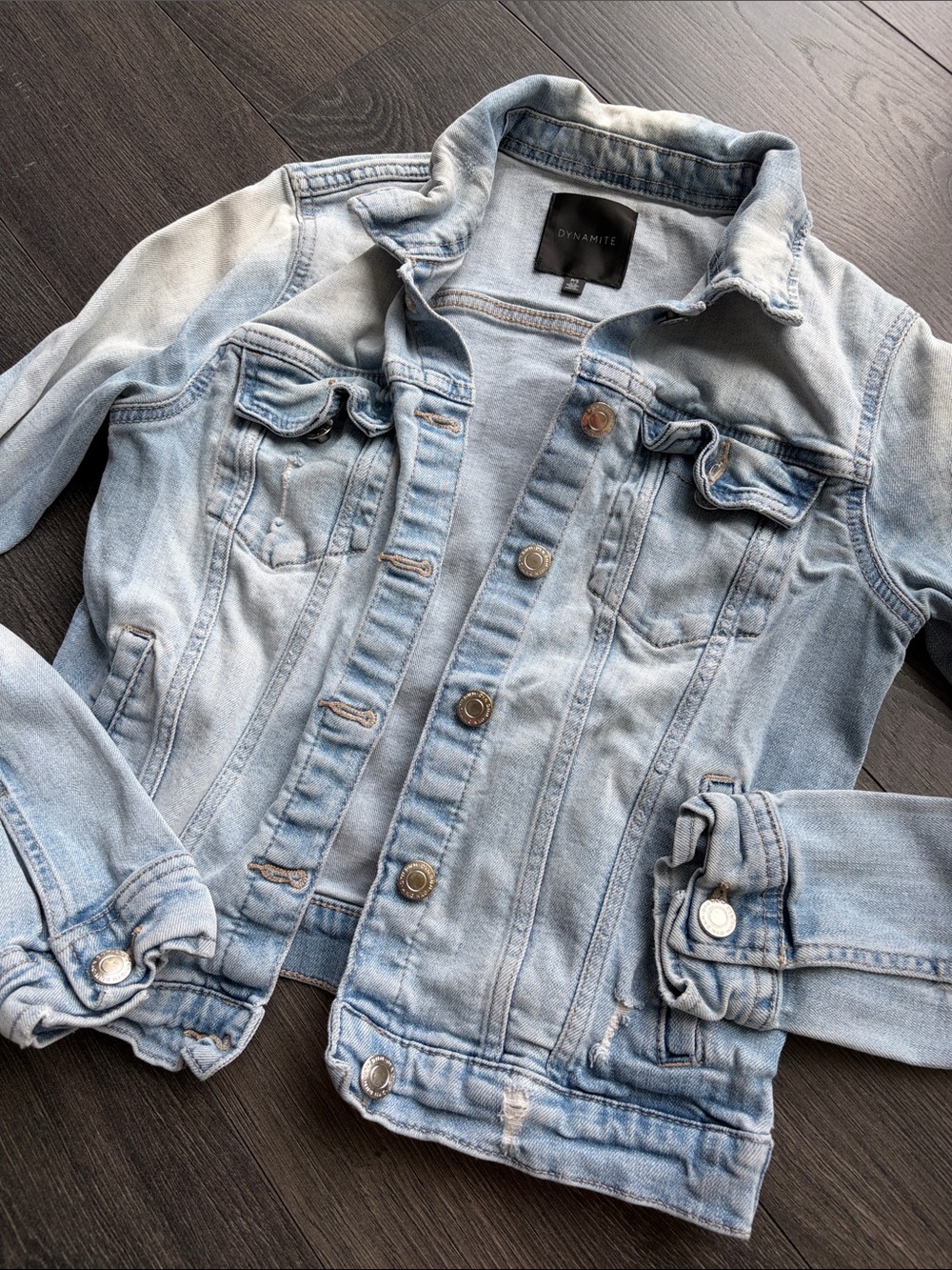 Dynamite Light Wash Blue Denim Jacket
